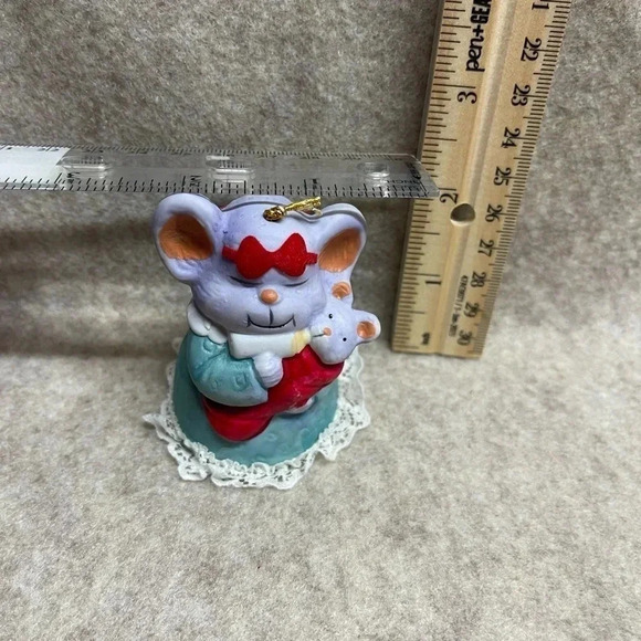 JASCO Caring Critters CHIMERS Porcelain Bell Vintage Christmas Ornament Lot of 4 - Picture 11 of 13